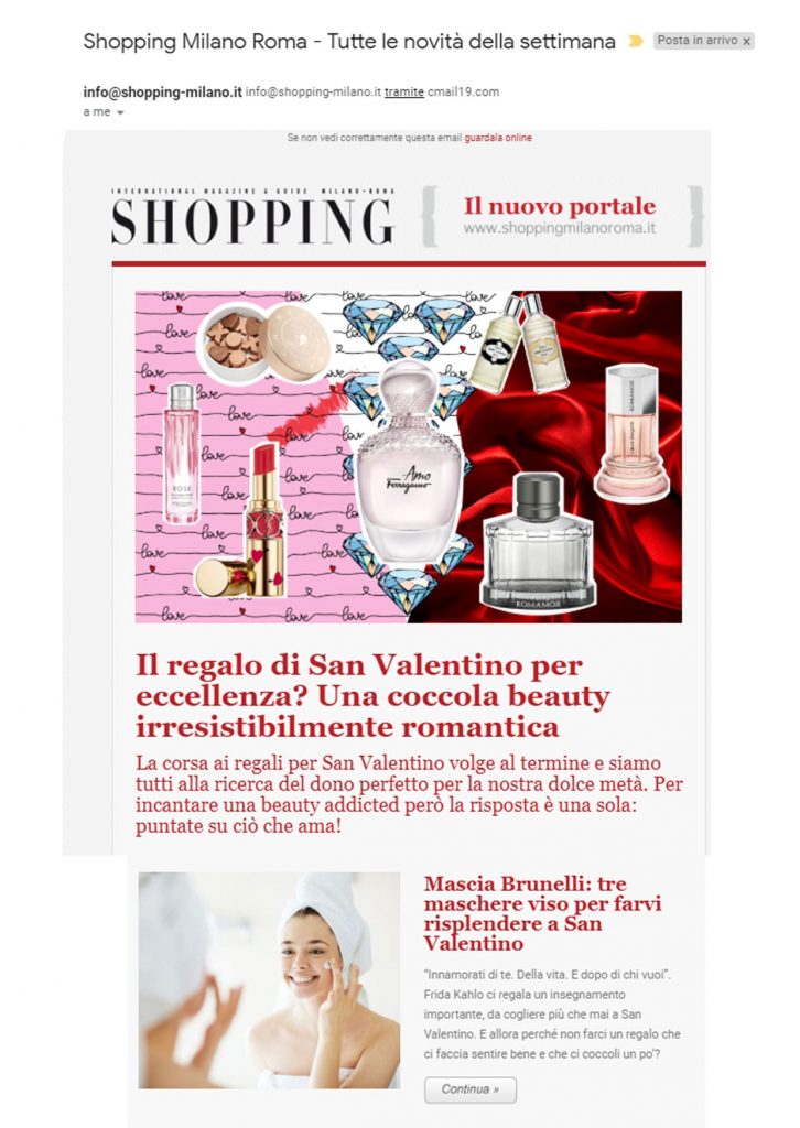 Shoppingmilanoroma Newsletter 13-02-19