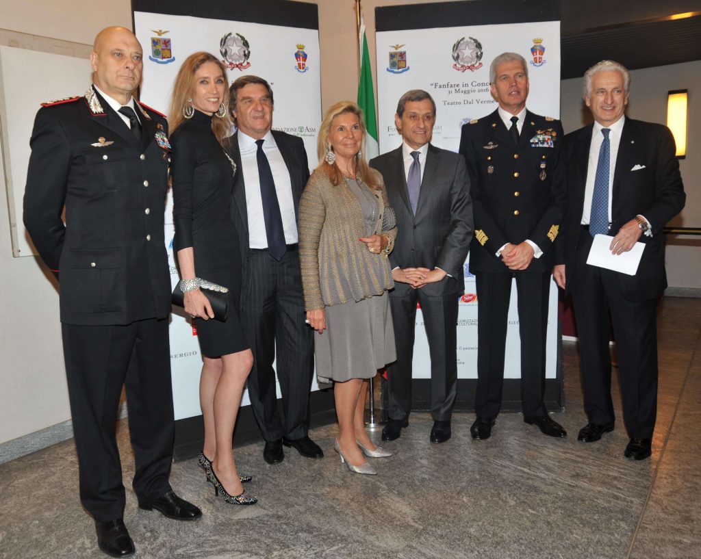 Gen. Coppola, Laura Morino, Giorgio e Laura Fossa, Prefetto A. Marangoni, Gen. Caputo, Adriano Teso